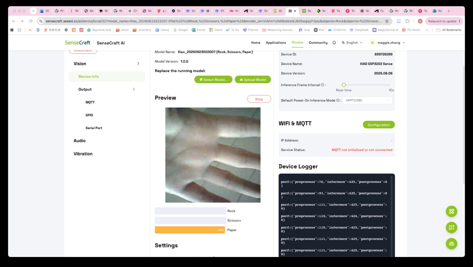 SenseCraft — deployment result